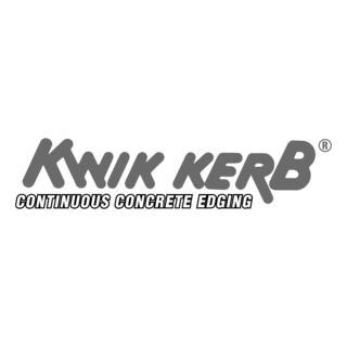 Kwik Kerb Concrete Edging Logo Black and White