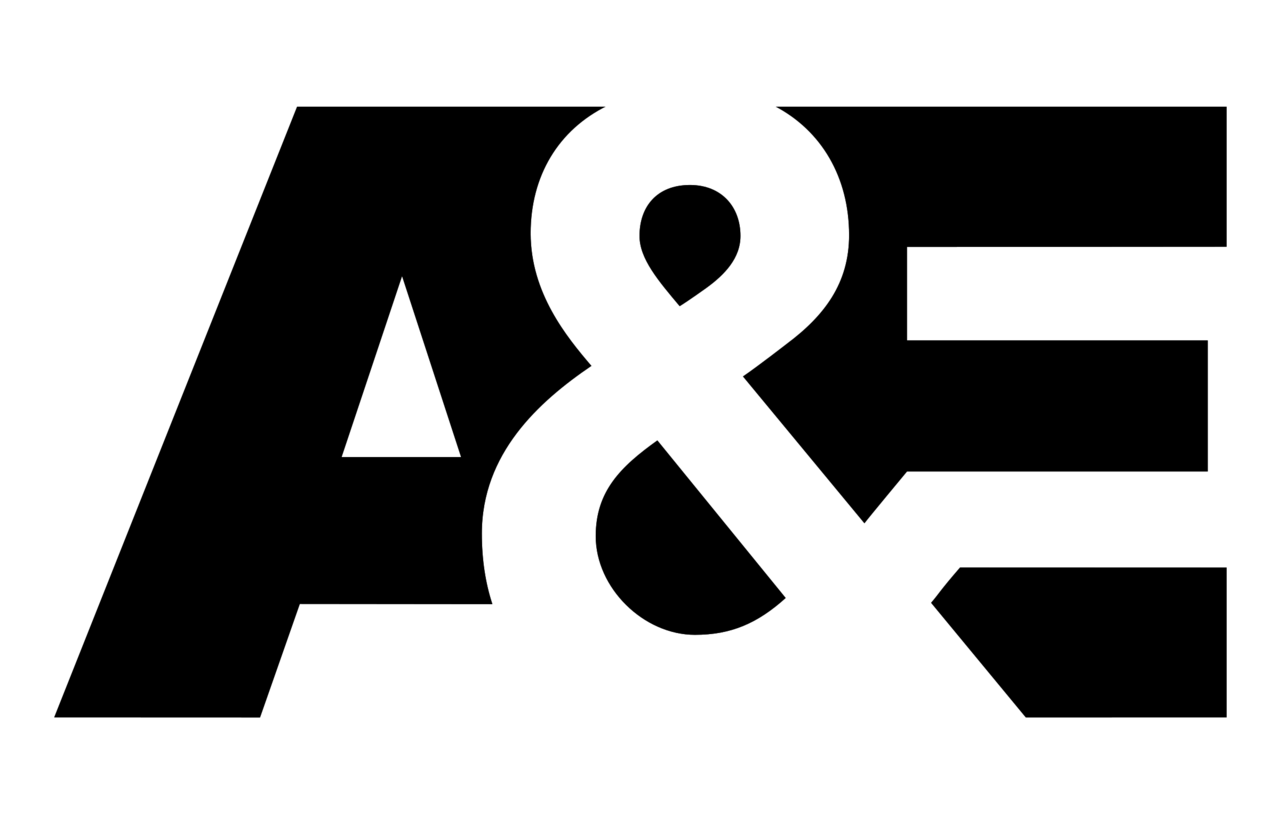A&E Logo Black and White Brands Logos