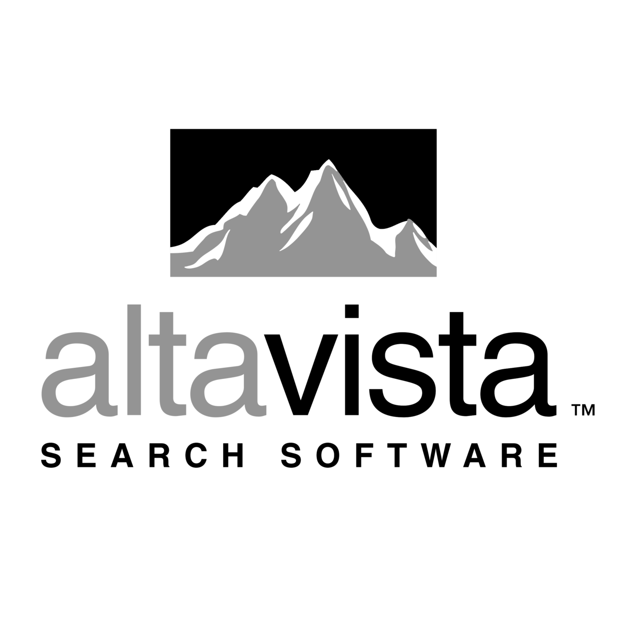 AltaVista Logo Black and White Brands Logos