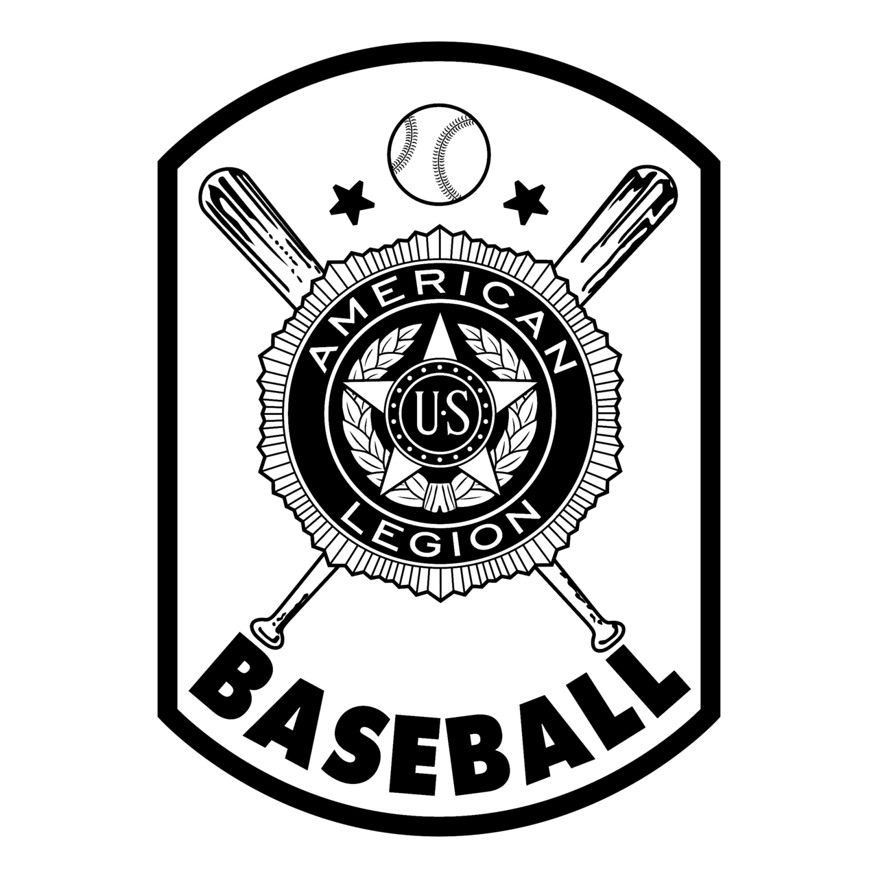 American Legion Baseball Logo Black and White – Brands Logos