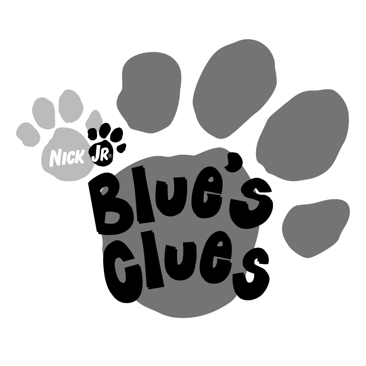 Blue’s Clues Logo Black and White – Brands Logos