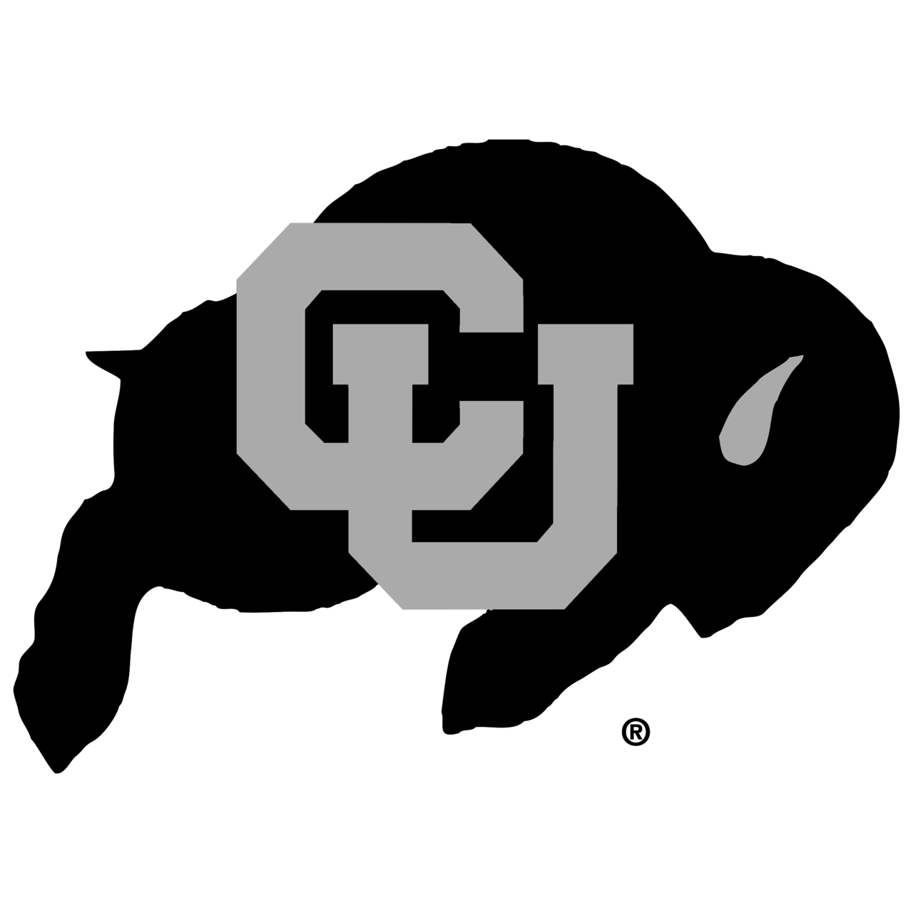 Colorado Buffaloes Logo Black and White Brands Logos