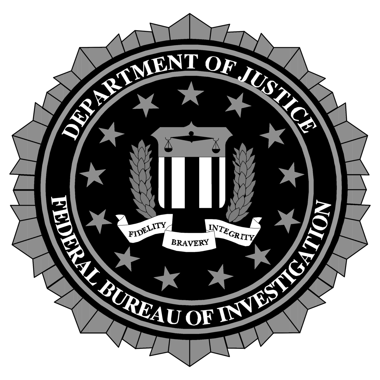 FBI Logo Black And White Brands Logos
