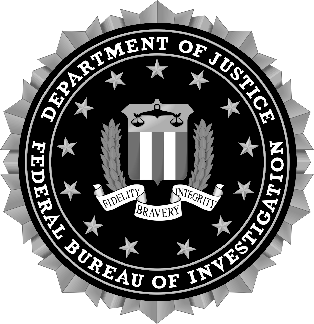 FBI Seal Logo Black And White Brands Logos