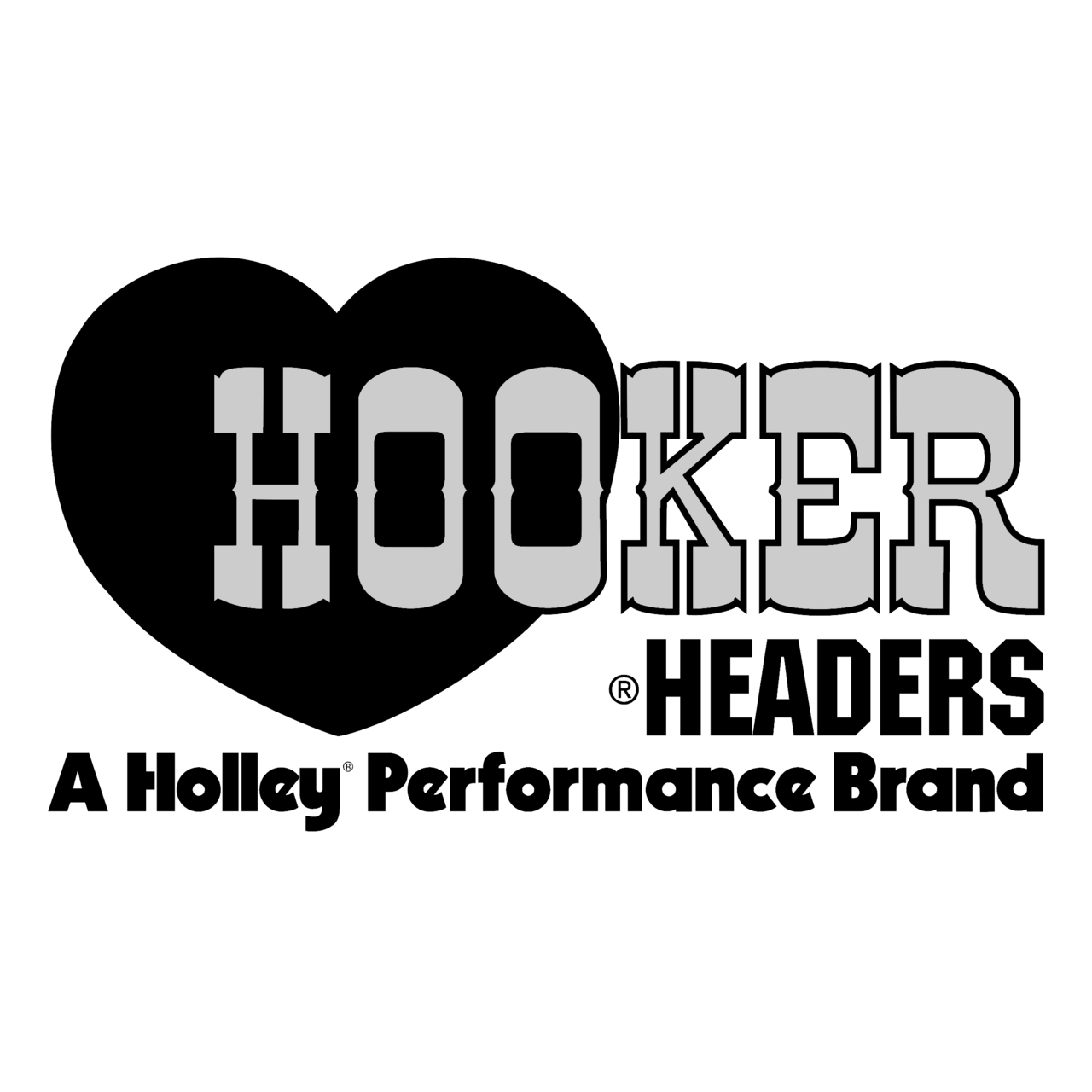 Hooker Headers Logo Black and White Brands Logos