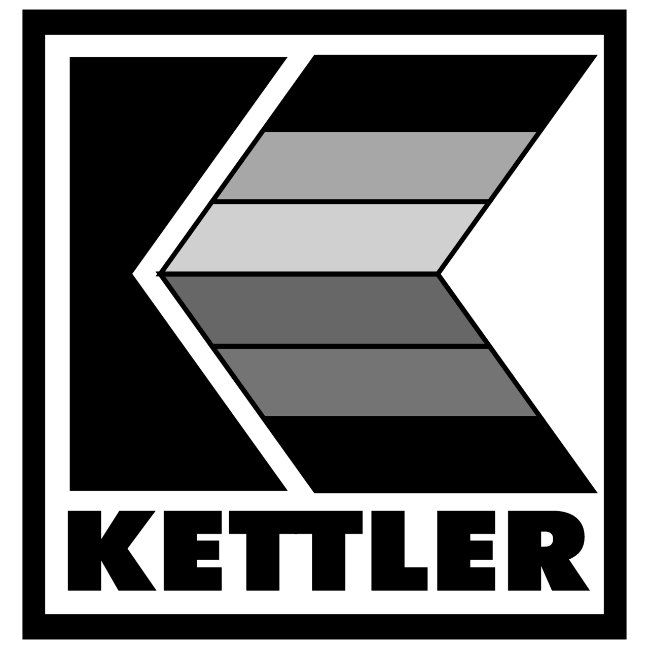 Kettler Logo Black and White Brands Logos