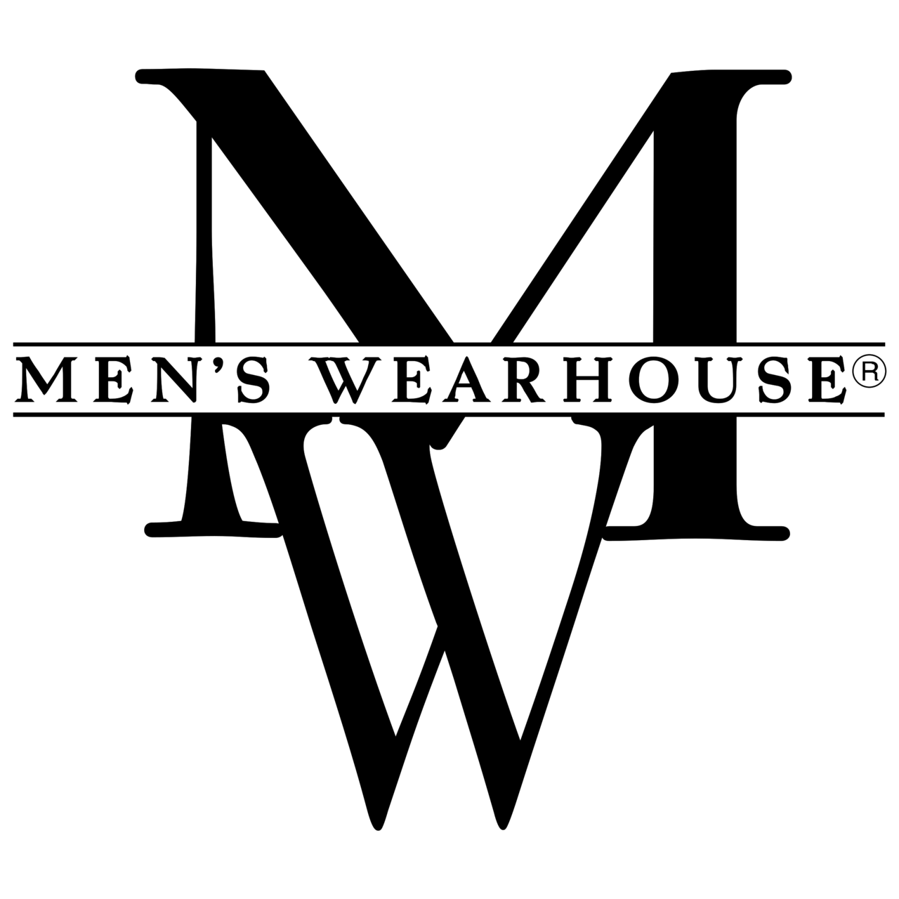 Men’s Wearhouse Logo Black and White (1) Brands Logos