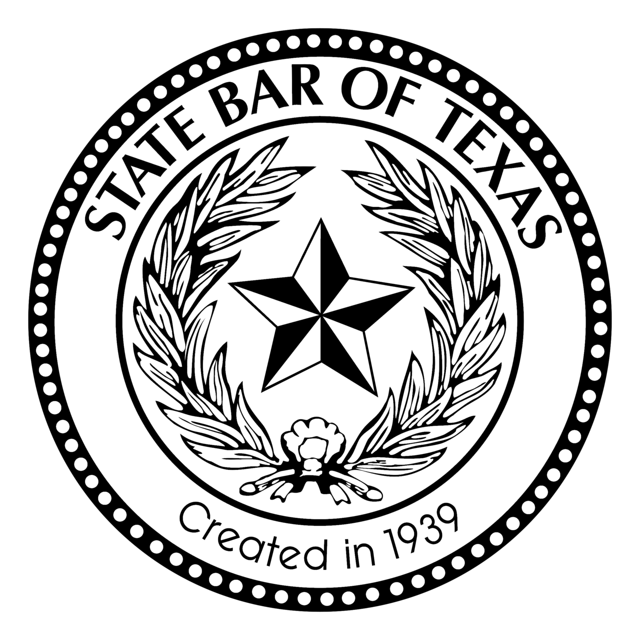 State Bar of Texas Logo Black and White Brands Logos