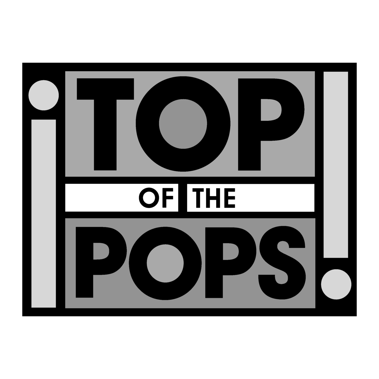 Top of the Pops Logo Black and White Brands Logos