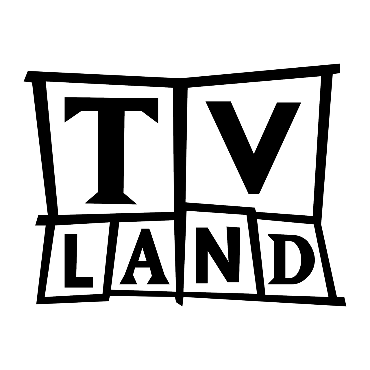 TV Land Logo Black and White Brands Logos