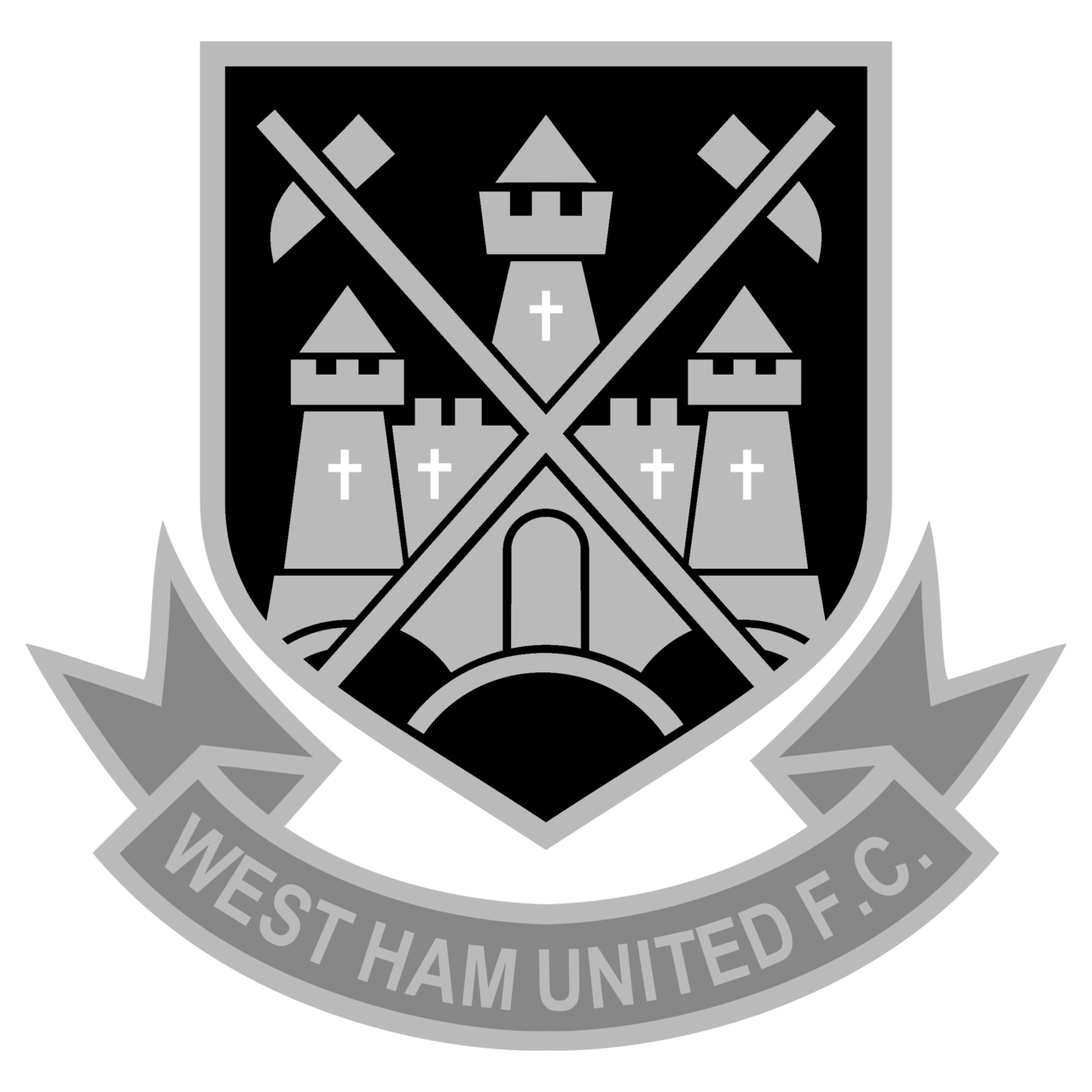 West Ham United FC Logo Black And White 2 Brands Logos West Ham United FC Logo Black And White 2 Brands Logos
