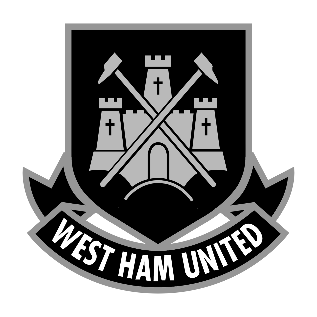West Ham United FC Logo Black And White Brands Logos West Ham United FC Logo Black And White Brands Logos