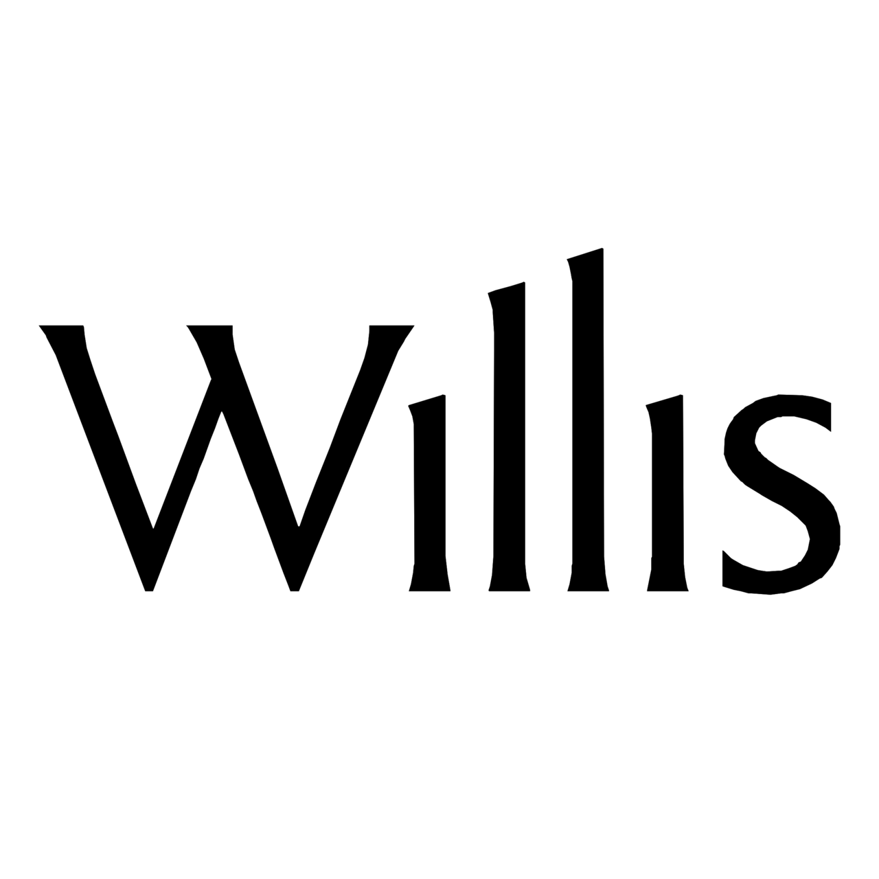 Willis Logo Black and White Brands Logos