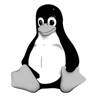 Linux Tux Logo Black and White