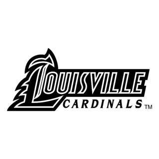 Louisville Cardinals Logo Black and White (4)