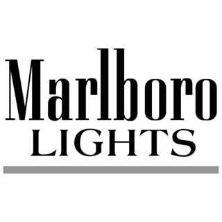 Marlboro Lights Logo Black and White