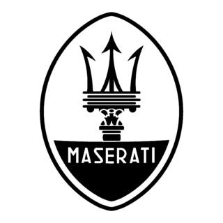 Maserati Logo Black and White (2)