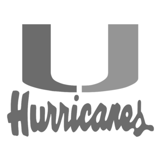 Miami Hurricanes Logo Black and White (1)