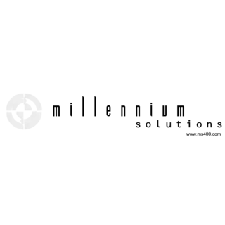 Millenium Solutions Logo Black and White