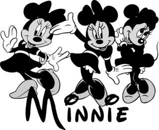 Minnie Logo Black and White