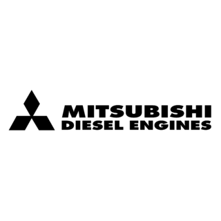 Mitsubishi Diesel Engines Logo Black and White
