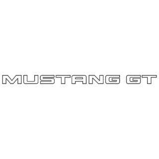 Mustang GT Logo Black and White