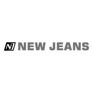 New Jeans Logo Black and White