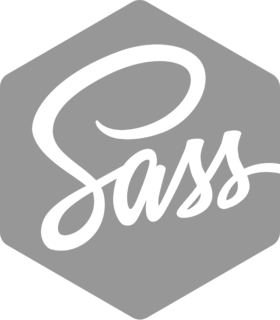 Node Sass Logo Black and White