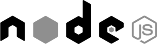 Node.js Logo Black and White