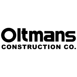 Oltmans Construction Logo Black and White