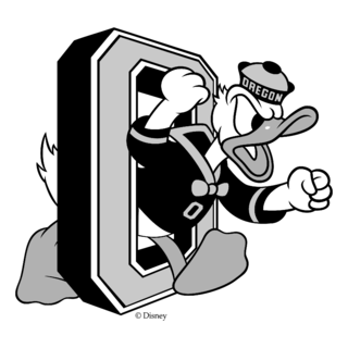Oregon Ducks Logo Black and White (2)