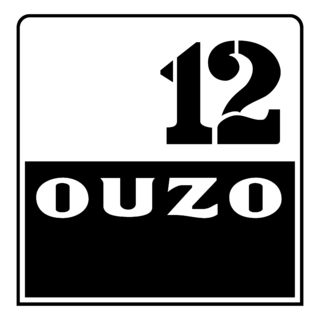 Ouzo 12 Logo Black and White
