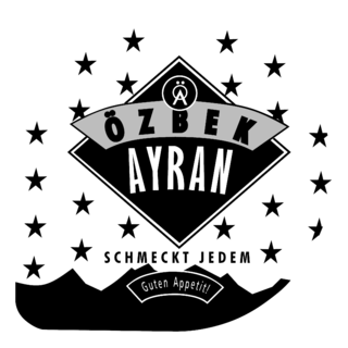 Ozbek Ayran Logo Black and White