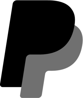 PayPal Icon Logo Black and White