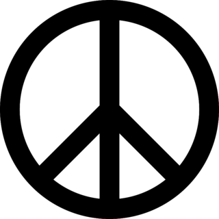 Peace Logo Black and White