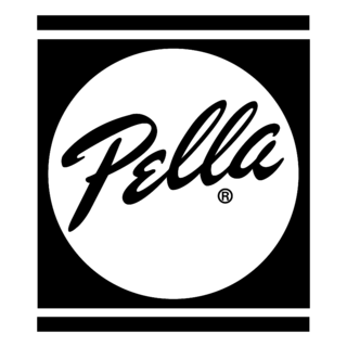 Pella Logo Black and White