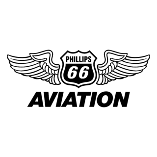 Phillips 66 Aviation Logo Black and White