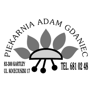 Piekarnia Adam Gdaniec Logo Black and White