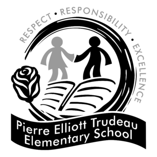 Pierre Elliott Trudeau Elementary School Logo Black and White