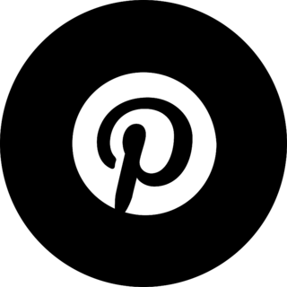 Pinterest Circle Logo Black and White