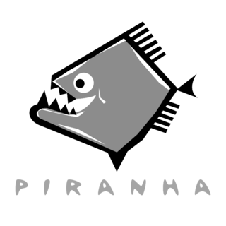 Piranha Logo Black and White