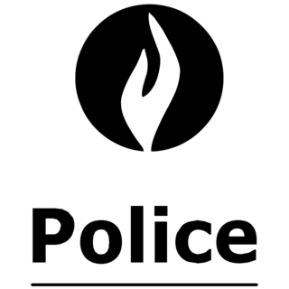 Police Belge Logo Black and White