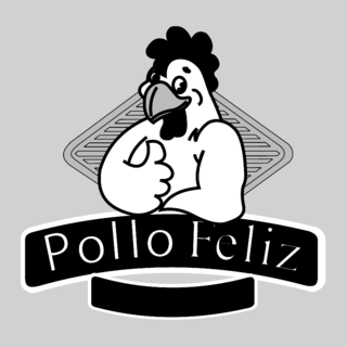 Pollo Feliz Logo Black and White