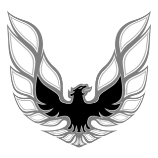 Pontiac Firebird 1977 Logo Black and White