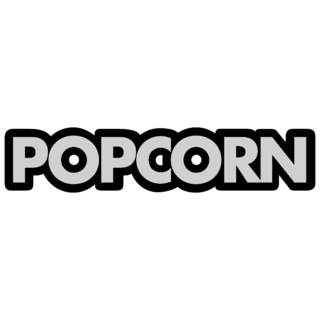 Popcorn Logo Black and White