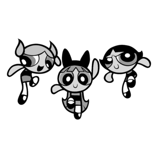 Powerpuff Girls Logo Black and White (1)