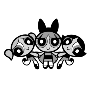 Powerpuff Girls Logo Black and White