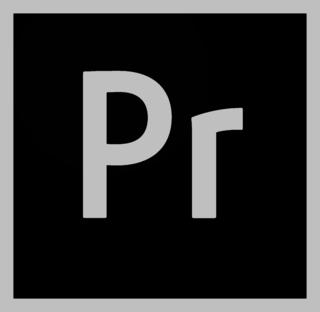 Premiere Pro CC Logo Black and White