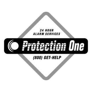 Protection One Logo Black and White