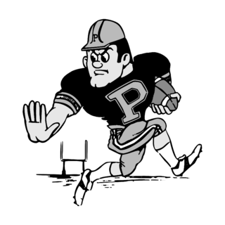 Purdue University Pete Logo Black and White